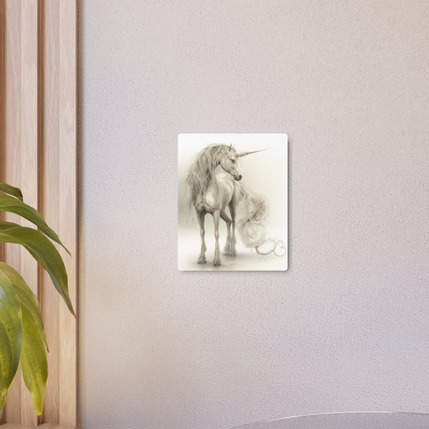 "Enchanting Unicorn Full-length Metal Wall Art Sign for Fantasy Decor"