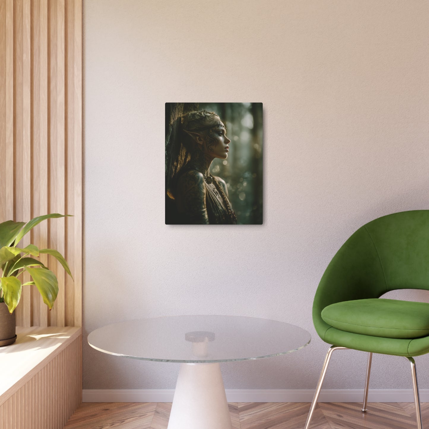 Majestic Elf on Location Metal Wall Art Sign for Fantasy Art Fans