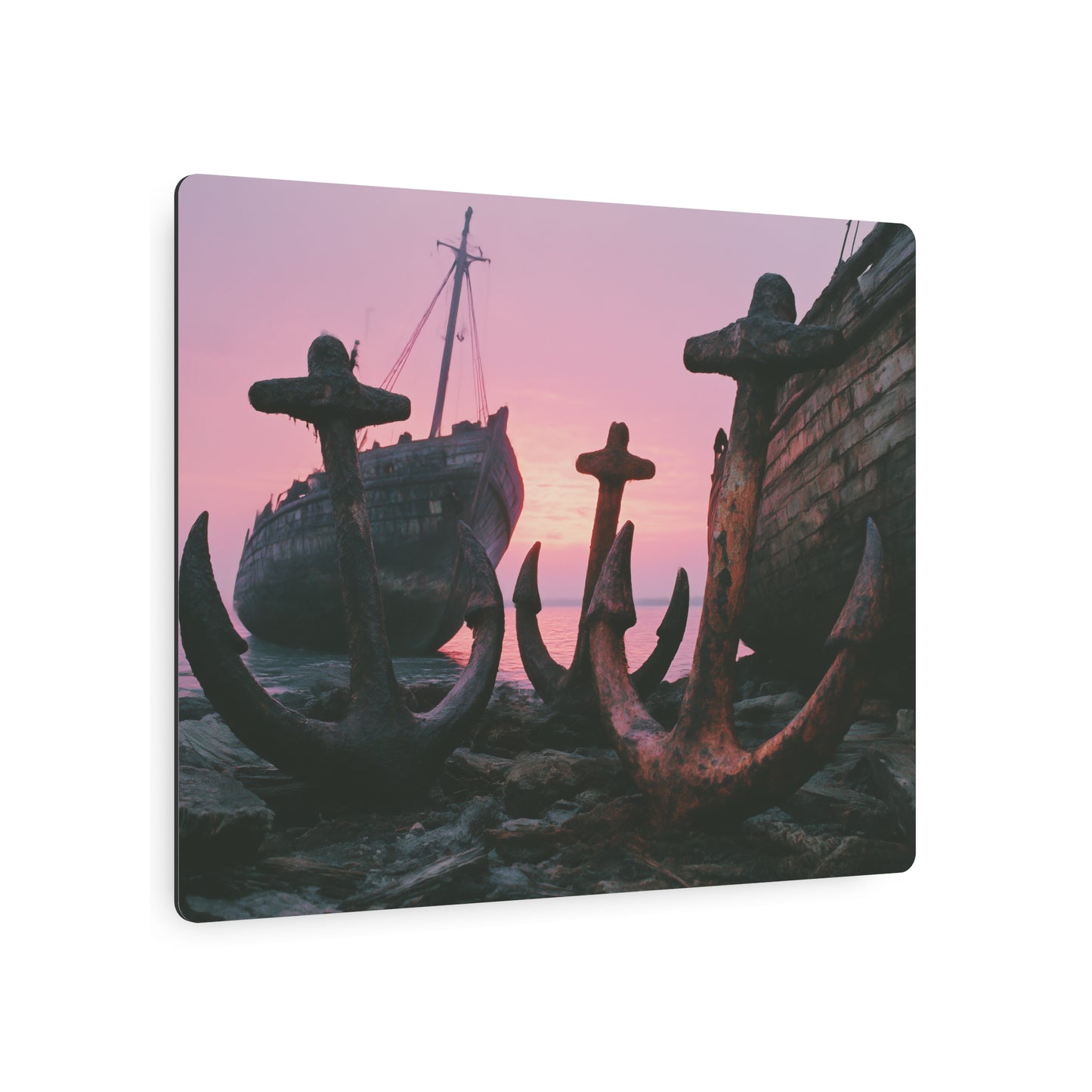 Rustic Anchor Boat Photography Art print Metal Wall Art Sign
