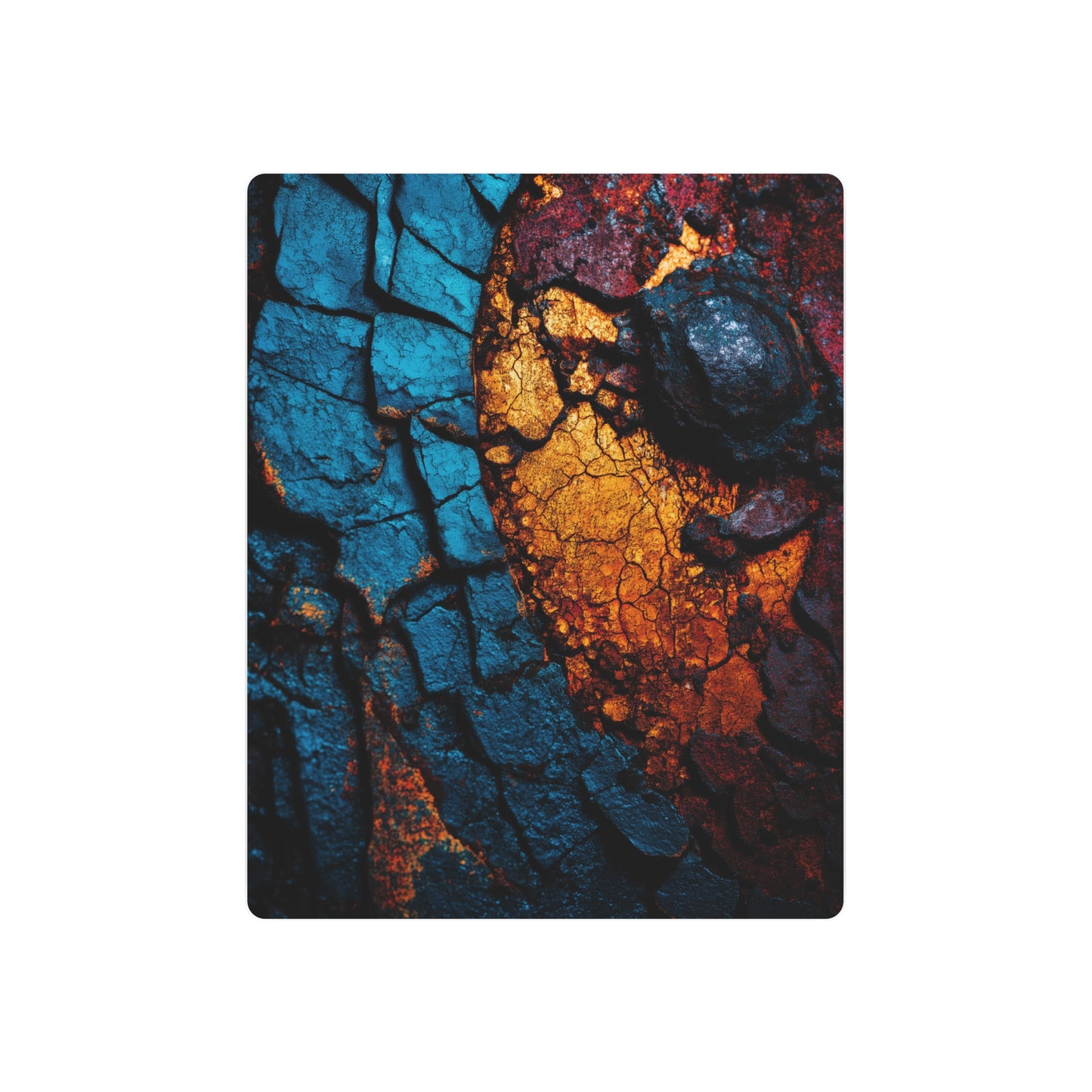 Rustic Beauty Surreal Wall Art Sign – Vibrant Colors, Metal Texture - Metal Wall Art Print