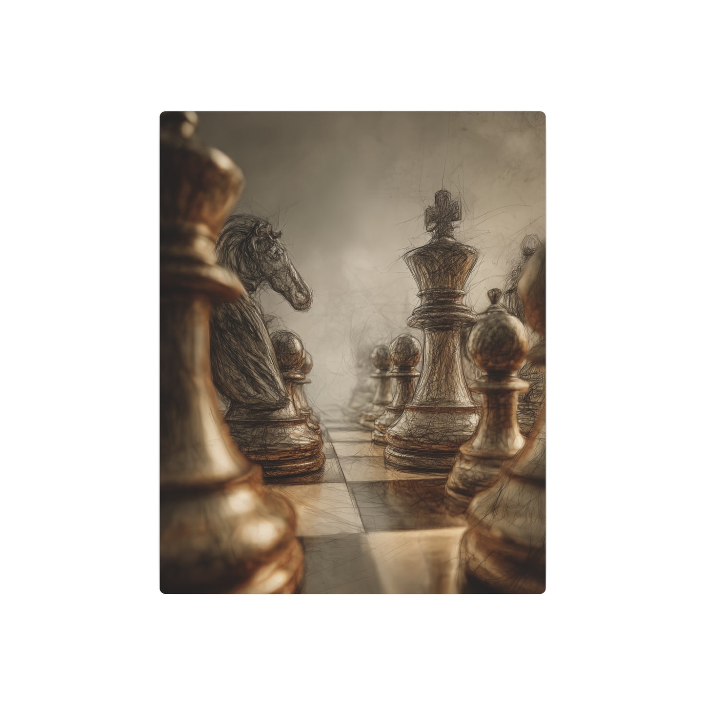 Picasso-Inspired Metal Wall Art - Unique Chess Themed Home Decor