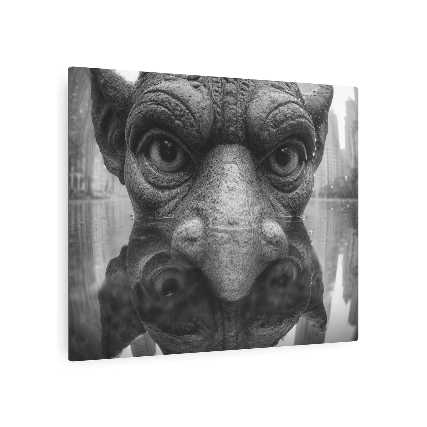 Picasso Inspired Gothic Gargoyle Metal Wall Art Décor Sign - Metal Wall Art Print