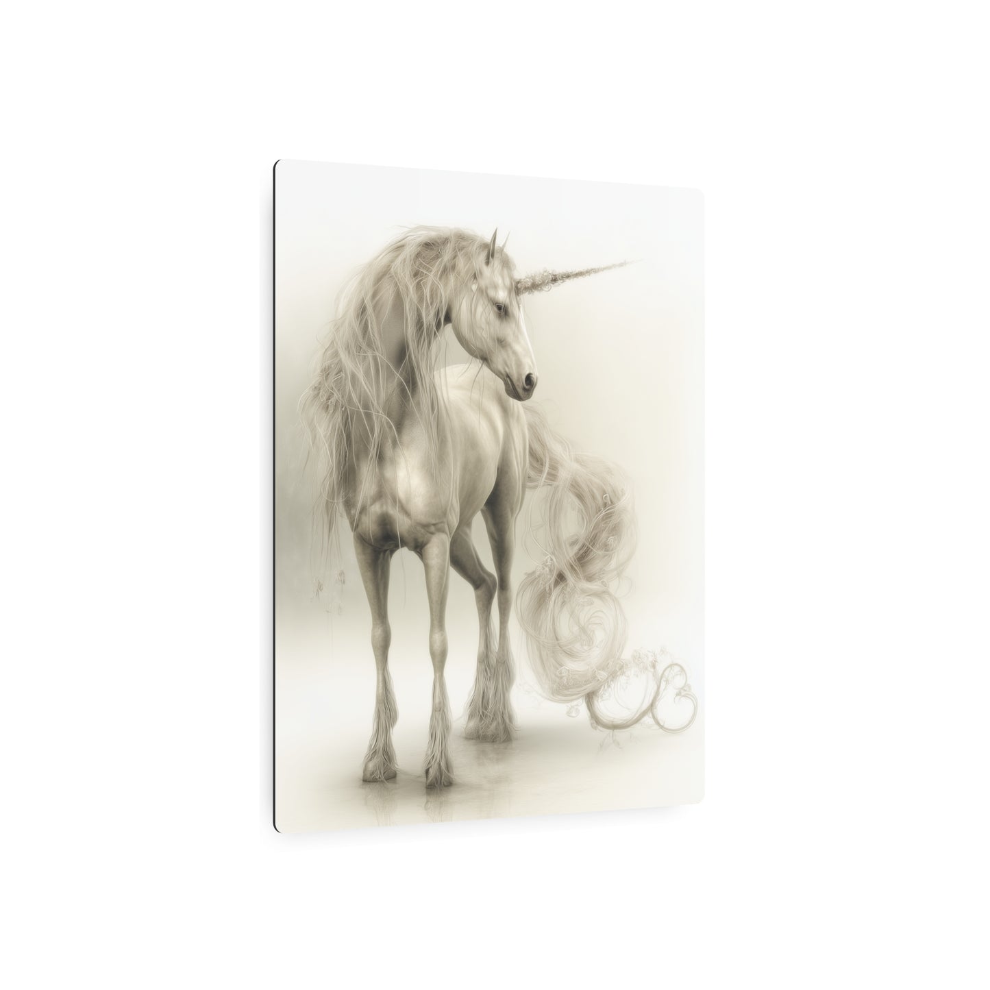 "Enchanting Unicorn Full-length Metal Wall Art Sign for Fantasy Decor"