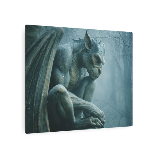 Aaron Griffin Gothic Gargoyle Metal Wall Art in Digital Painting Style - Metal Wall Art Print