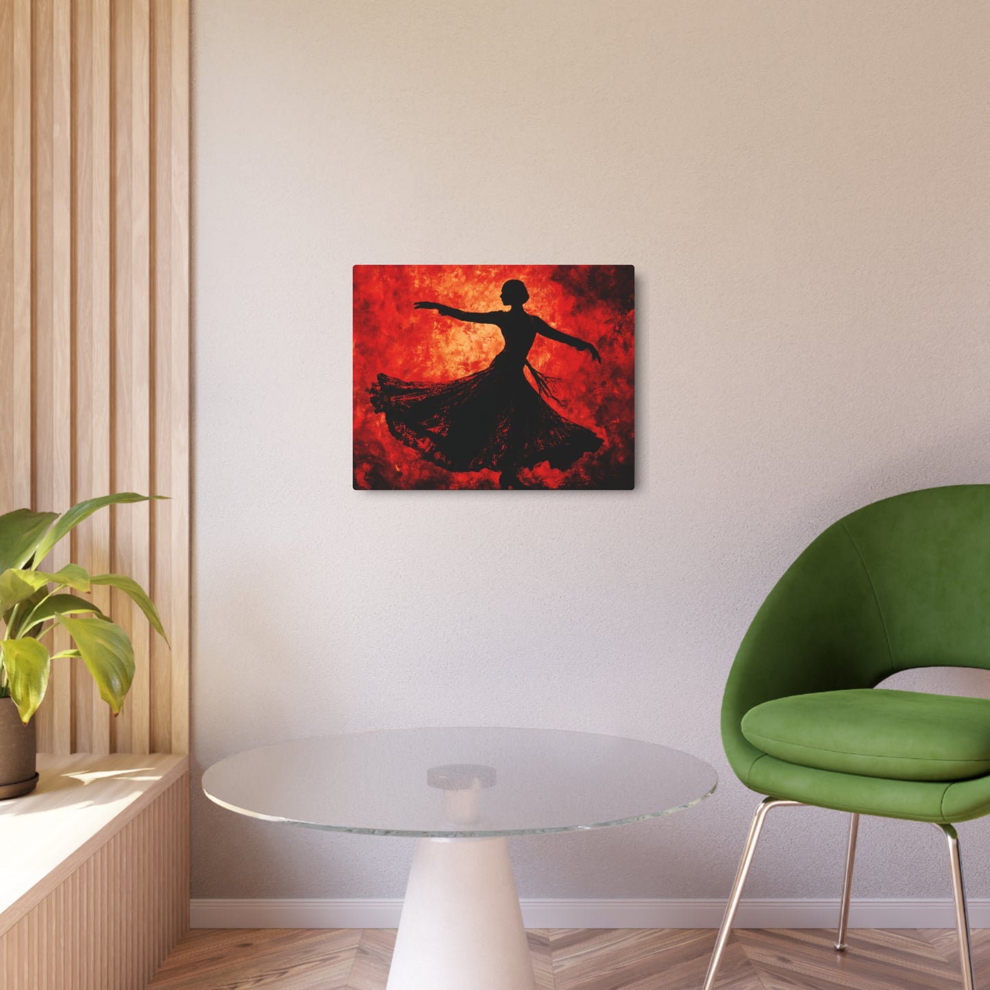 Flamenco Dancer Metal Wall Art - Abstract Rothko Style Acrylic Decor