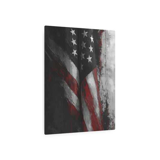 Vintage Distressed American Flag Metal Wall Art for Home Decor - Metal Wall Art Print