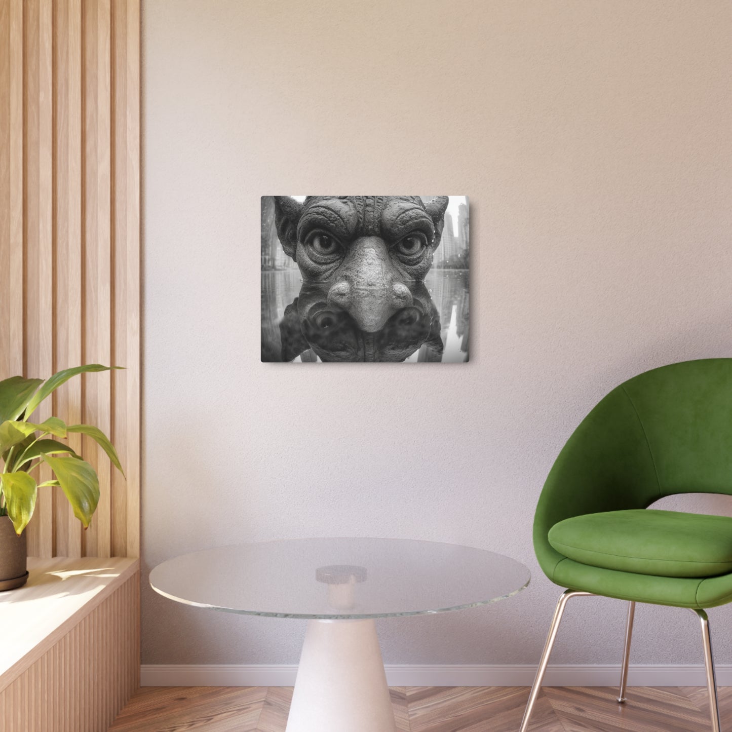 Picasso Inspired Gothic Gargoyle Metal Wall Art Décor Sign