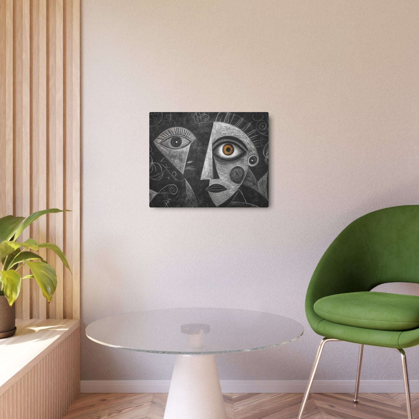 Abstract Hangman Print Picasso Style Metal Wall Art - An Inspired Classic