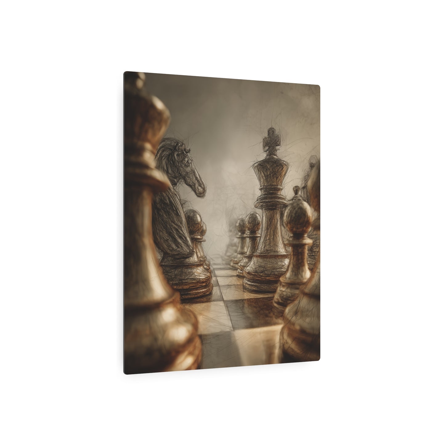 Picasso-Inspired Metal Wall Art - Unique Chess Themed Home Decor