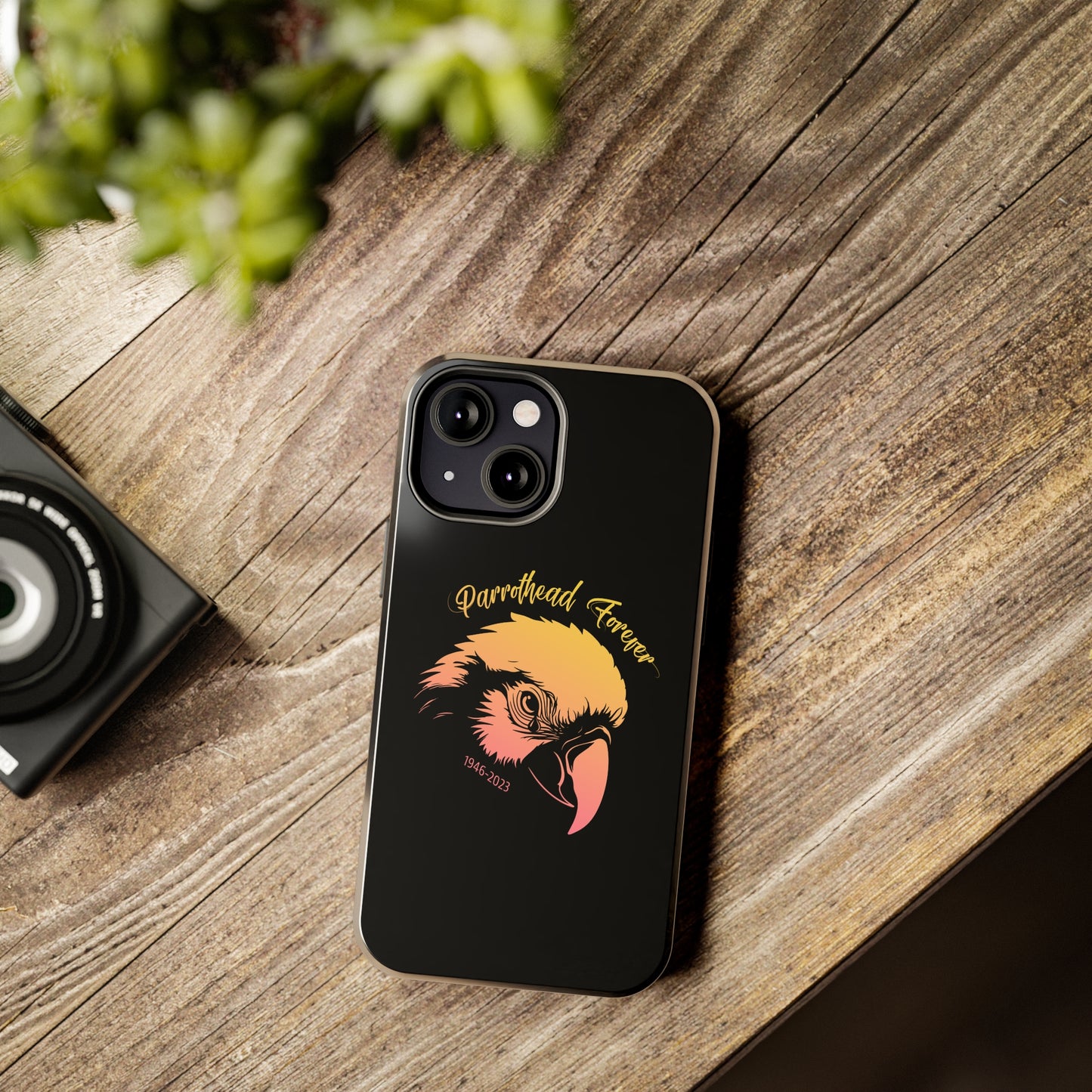 Jimmy Buffett Tribute iPhone Case - Parrot with Teardrop for Parrotheads gift Jimmy Buffett tribute rip margaritaville phone case