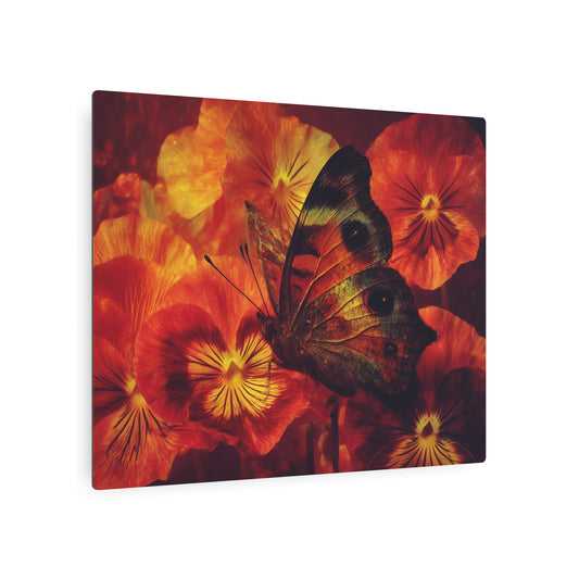 Butterfly Bliss: Vibrant Worm's Eye View Metal Wall Art Print - Metal Wall Art Print