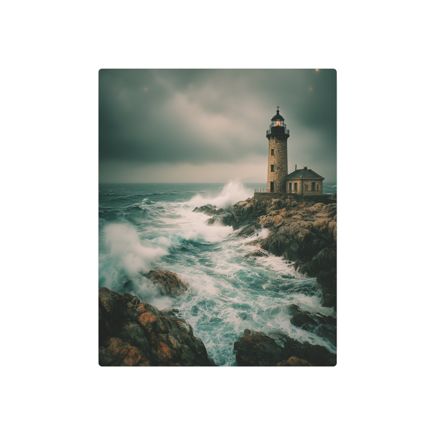 Coastal Lighthouse Metal Wall Art - Add a Nautical Touch to Your Home - Metal Wall Art Print