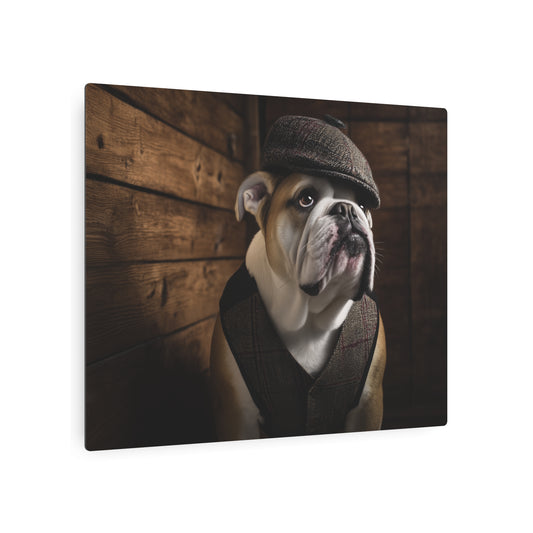 Dapper Bulldog Metal Wall Art | Pet Inspired Décor - Metal Wall Art Print