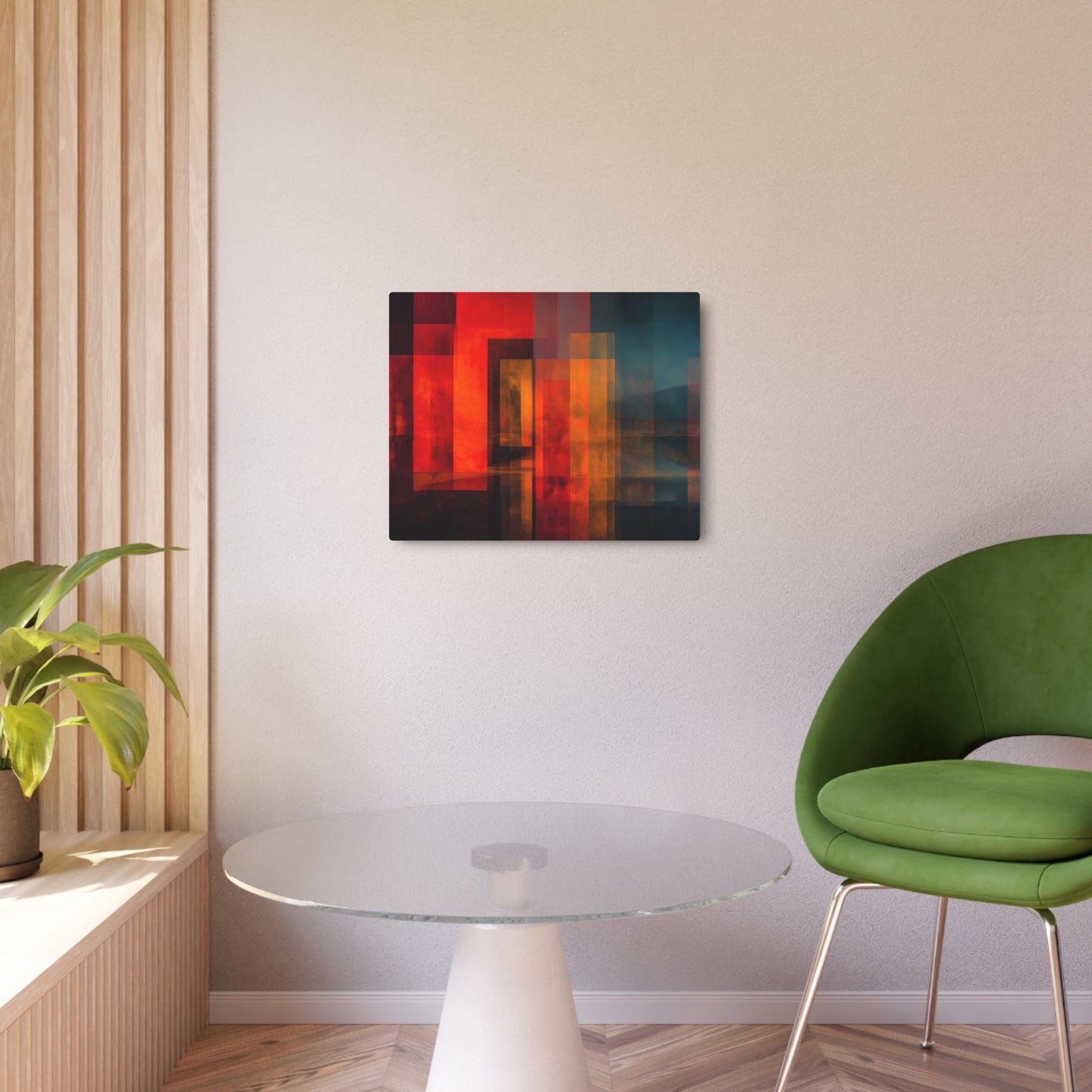 Mark Rothko-Inspired Abstract Metal Wall Art – modern architectural elements and the hypnotic color