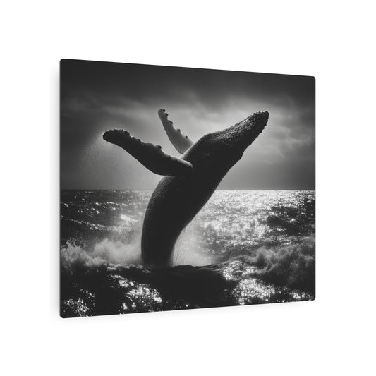 Kodak Tri X 400 Humpback Whale - Premium Metal Wall Art Print - Metal Wall Art Print