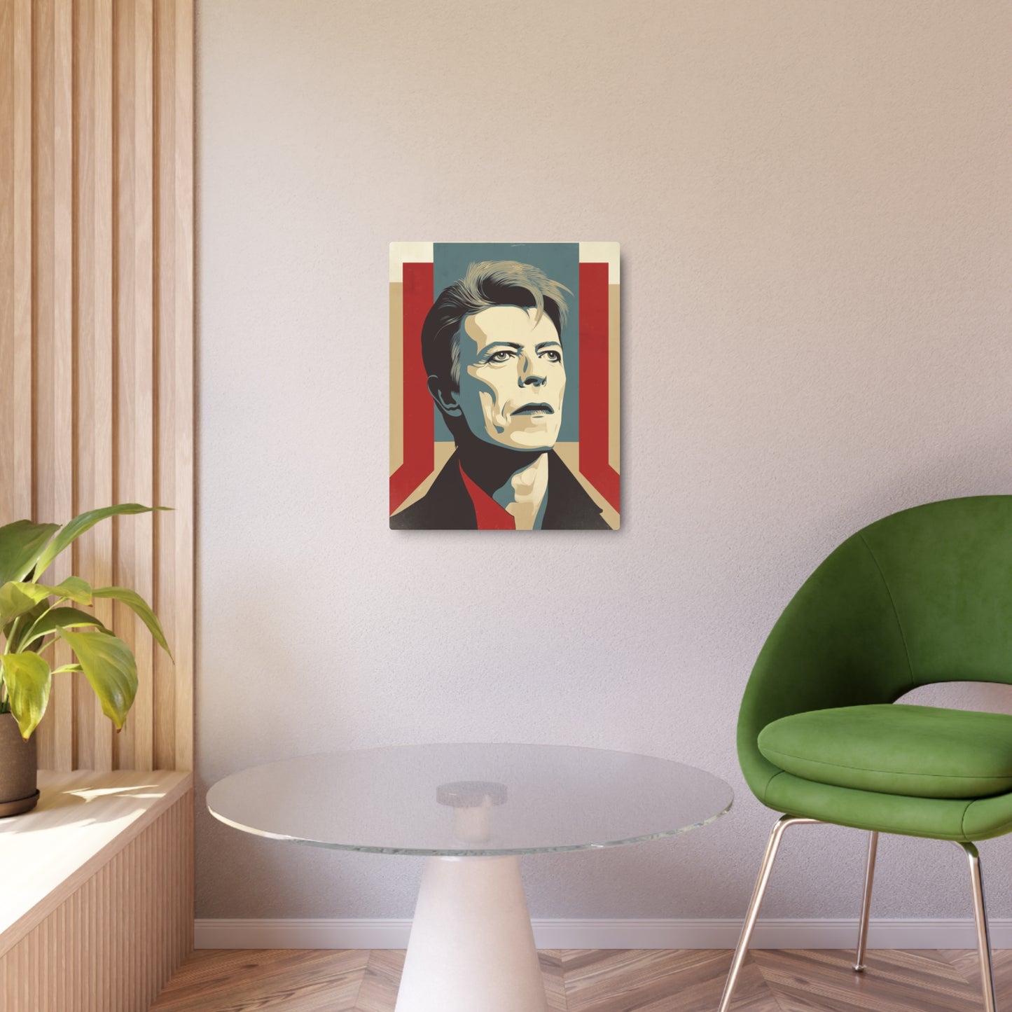 "David Bowie Pop Art Style Metal Sign Wall Art – Original Shepard Fairey Design"