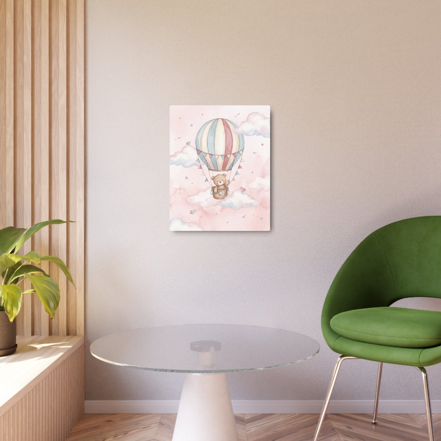 Teddy Bear Hot Air Balloon Nursery Wall Art