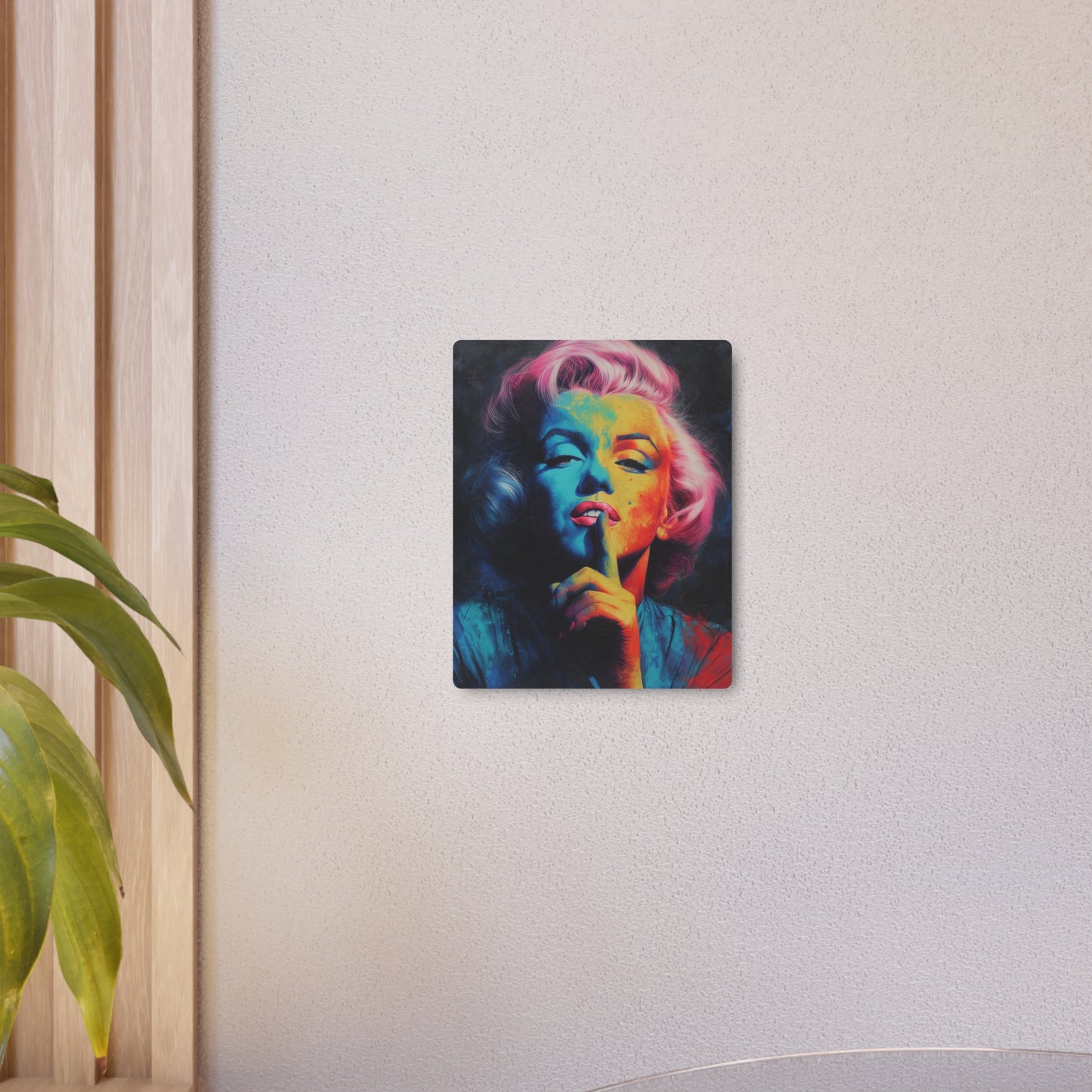 Marilyn Monroe Wall Art, Vibrant Chalk-Style Colors, Airbrushed Detail, Metal