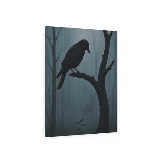Cinematic Crow Print Metal Wall Art - Hyderabad Jungle Theme - Metal Wall Art Print
