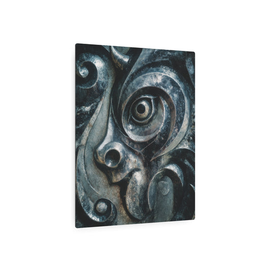 Joan Miró Inspired Metal Wall Art, Gothic Gargoyle Abstract Design - Metal Wall Art Print
