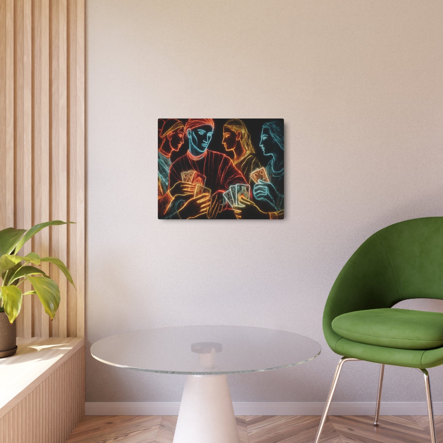 Picasso-Style Sketch Print Games Themed Metal Wall Art Sign