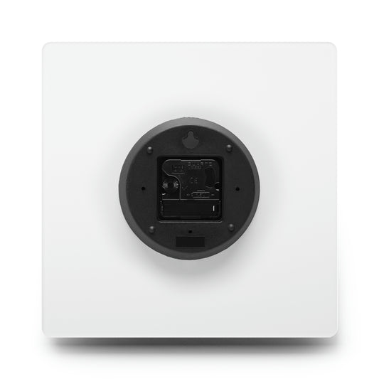 Abstract Bird Clock 'Warble' - Vibrant Wall Decor - Reprint by Asia Popinska - 10.75''×10.75'' - Acrylic, 1 of a kind item. - Metal Wall Art Print