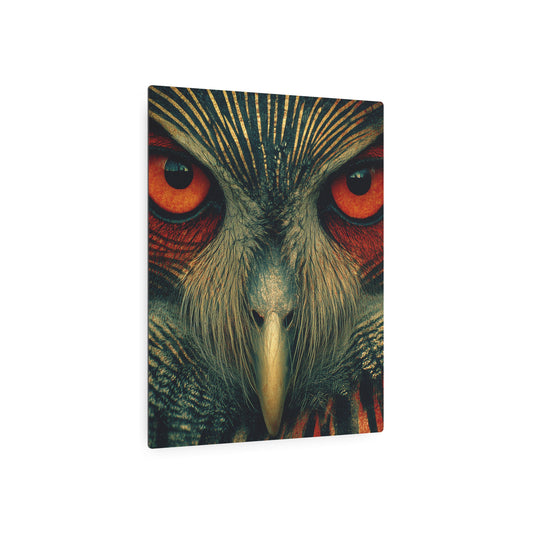 Kazimir Malevich Inspired Owl Metal Wall Art Sign - Abstract Wildlife - Metal Wall Art Print