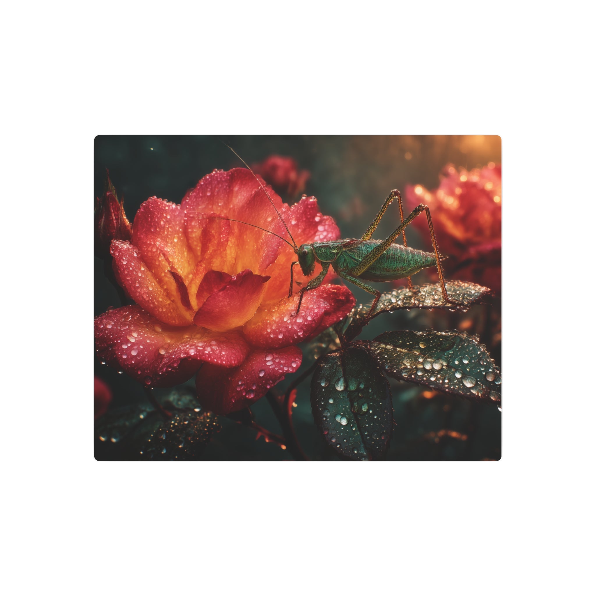 Metal Art Sign - Macro Photography Water Droplet Lens Dramatic Backlighting Kodak Portra 400 Canon EOS R6 - Metal Wall Art Print