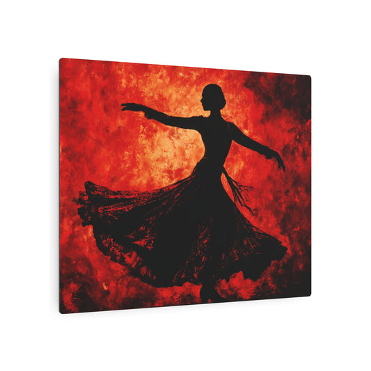 Flamenco Dancer Metal Wall Art - Abstract Rothko Style Acrylic Decor - Metal Wall Art Print