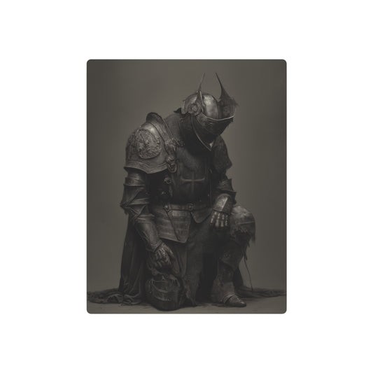 "Last Stand" Medieval Knight Metal Wall Art - Full Plate Armour Decor - Metal Wall Art Print