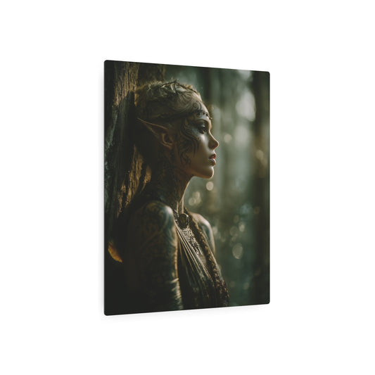 Majestic Elf on Location Metal Wall Art Sign for Fantasy Art Fans - Metal Wall Art Print