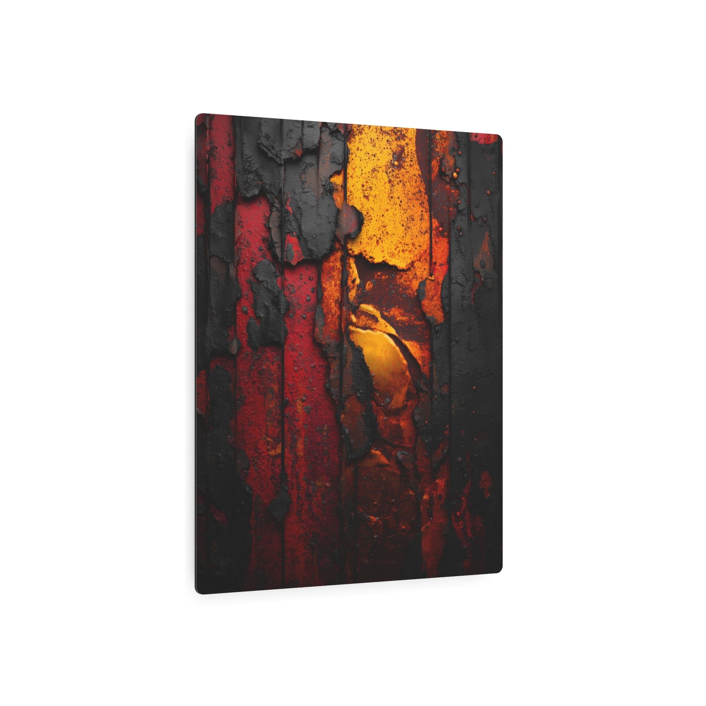 Rustic Textured Metal Wall Art in Vibrant Surreal Colors