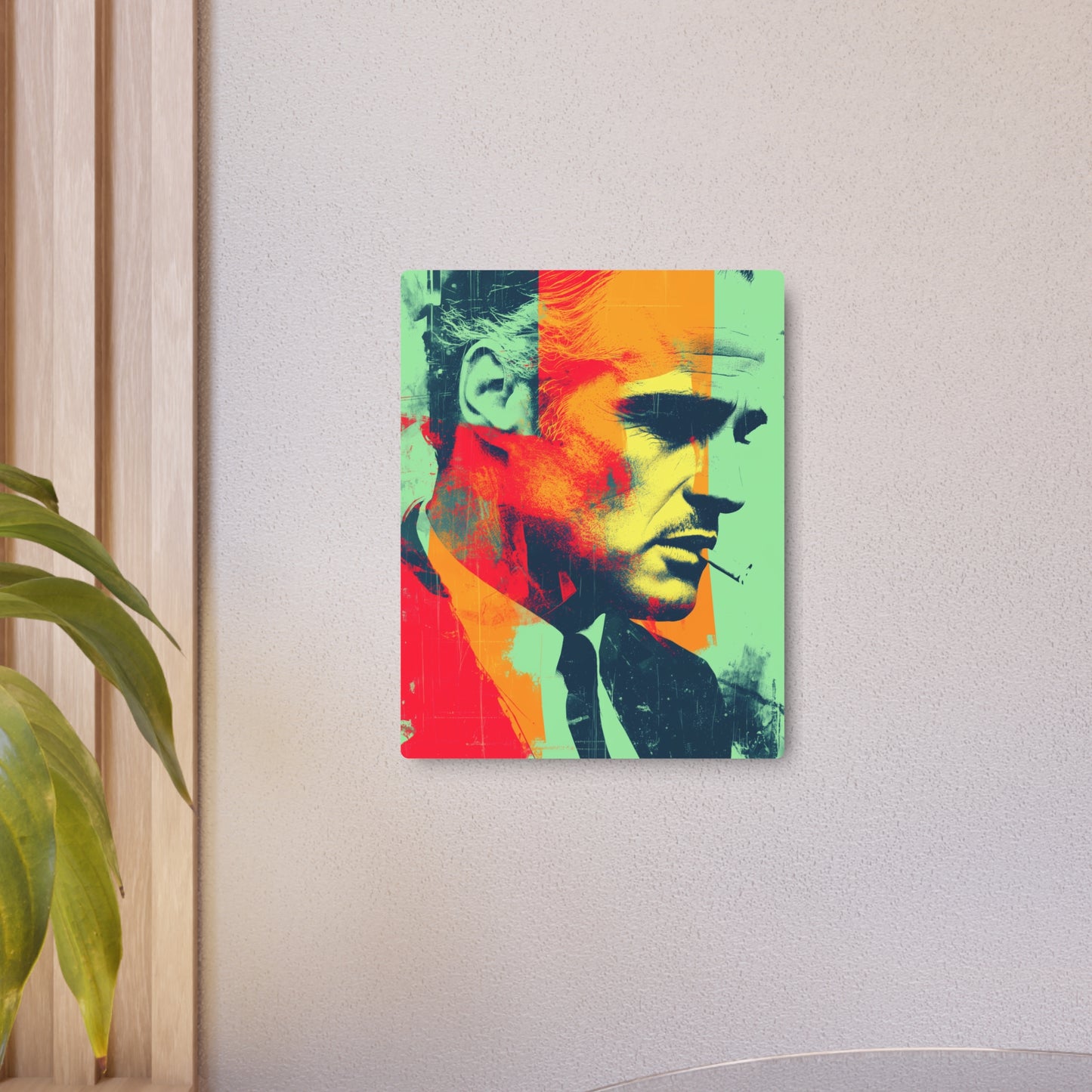"Vintage Marlon Brando Pop Art Metal Wall Sign - Colorful Retro Decor"