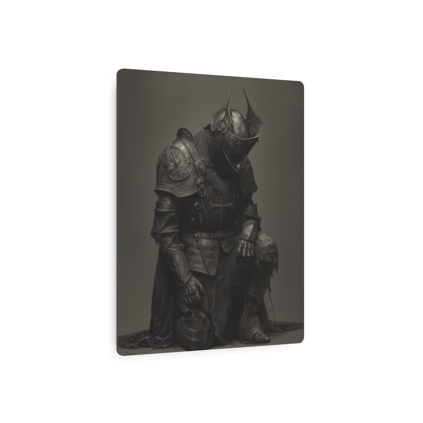 "Last Stand" Medieval Knight Metal Wall Art - Full Plate Armour Decor