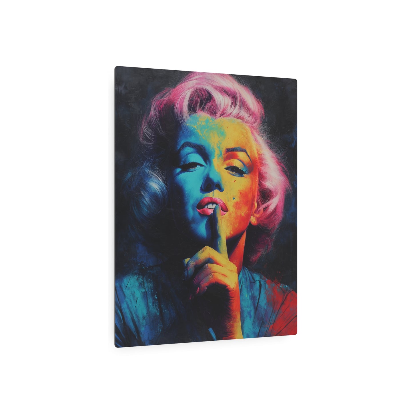Marilyn Monroe Wall Art, Vibrant Chalk-Style Colors, Airbrushed Detail, Metal