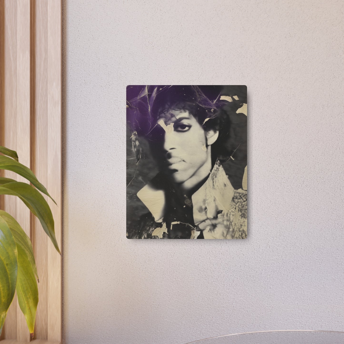 Distressed Metal Wall Art Sign Featuring Iconic Singer Prince in His Prime