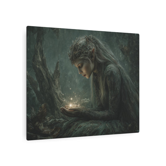 Mystical Forest Elf Metal Wall Art – Enchanting Home Decor Element - Metal Wall Art Print