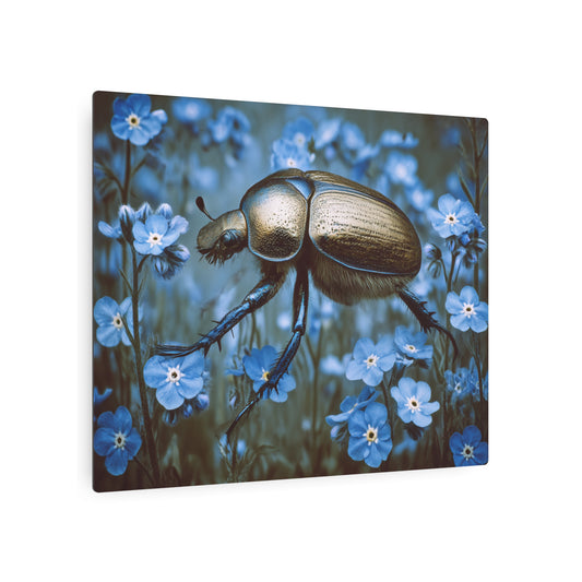 Ilford Delta 3200 Metallic Rhinoceros Beetle Metal Art Sign - Metal Wall Art Print