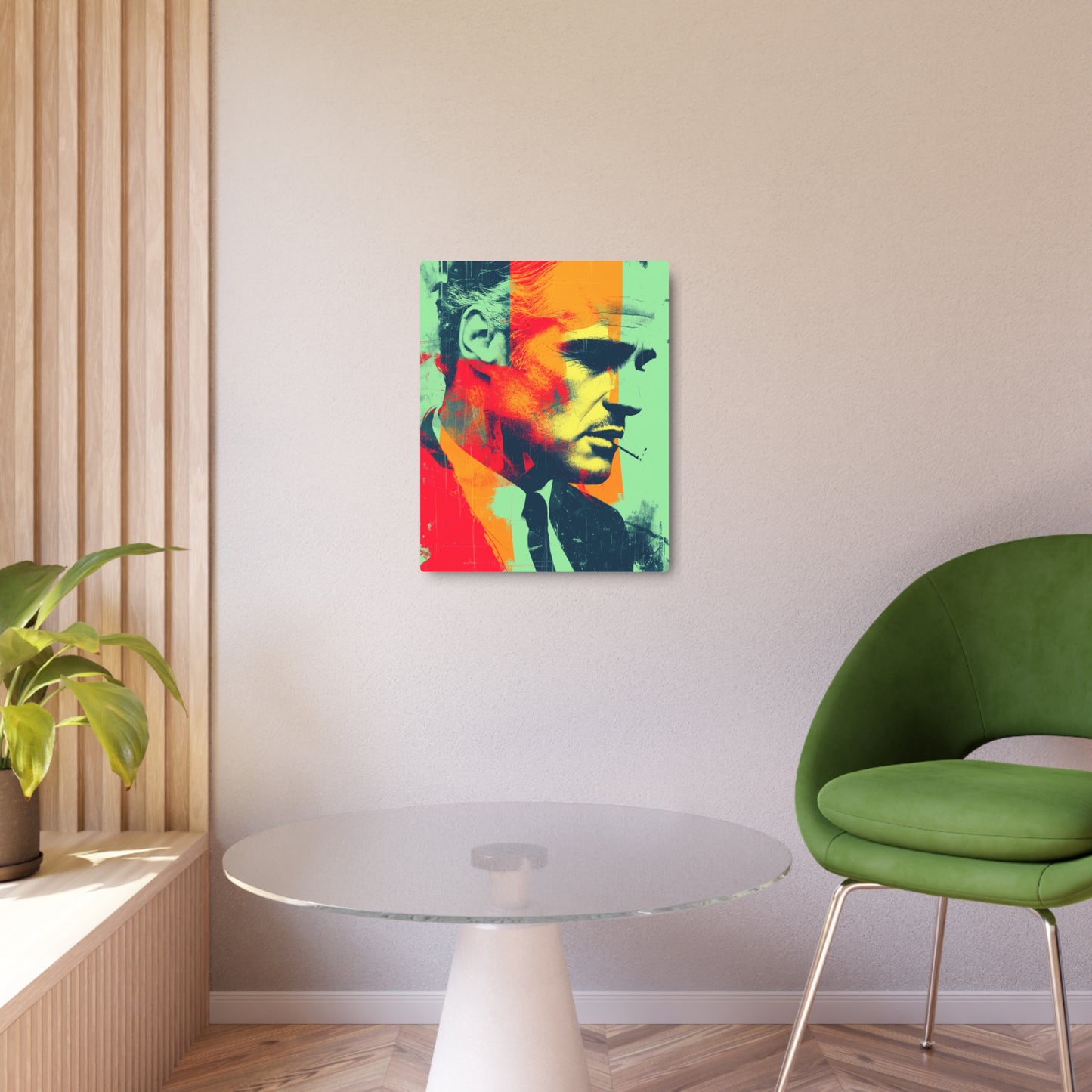 "Vintage Marlon Brando Pop Art Metal Wall Sign - Colorful Retro Decor"