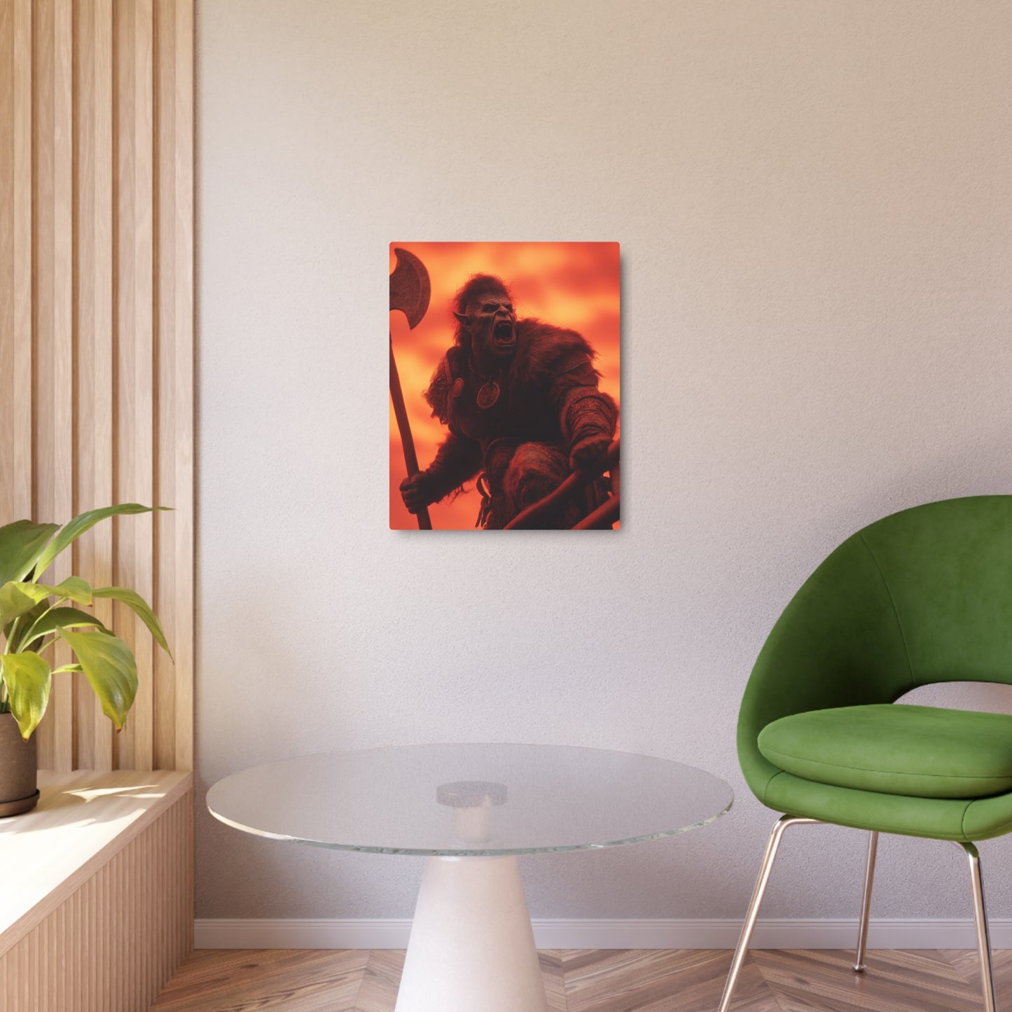 Orc Warlord Wall Art - Agfa CT Precisa Metallic Print Artwork