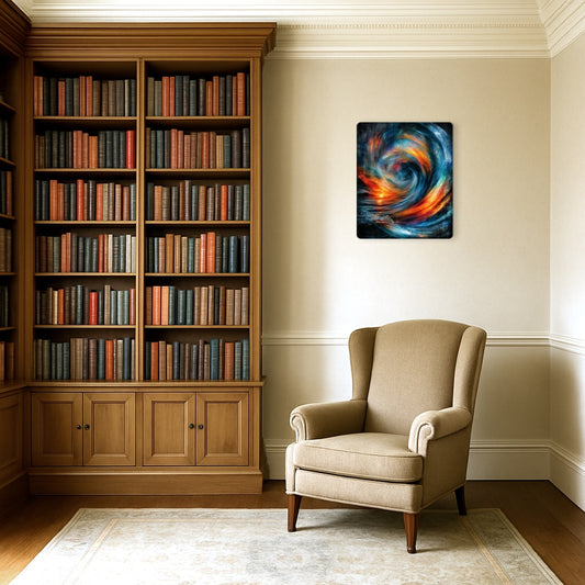 Joan Mira Nautical Marine Wall Art - Abstract Ocean Wave Metal Decor - Metal Wall Art Print