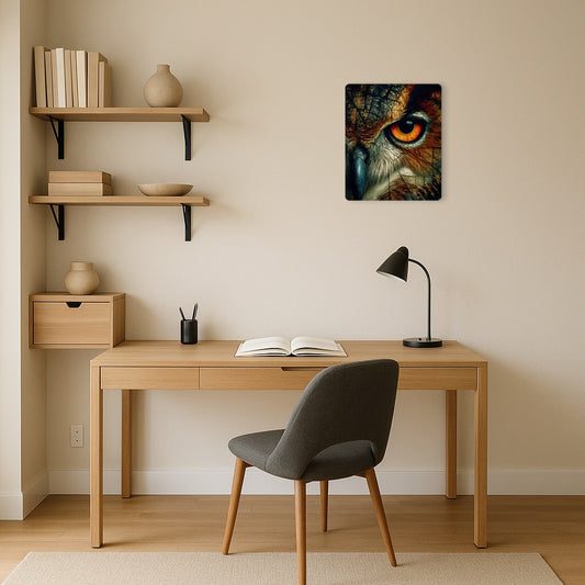 Kazimir Malevich Inspired Owl Metal Wall Art - Geometric Wall Decor - Metal Wall Art Print