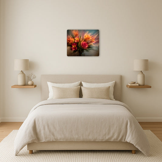 Willem de Kooning Inspired Metal Wall Art – Abstract Floral - Metal Wall Art Print