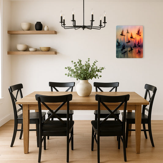 Stunning 'Joan Miro Style' Abstract Bird Metal Wall Art Sign - Metal Wall Art Print