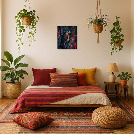 Joan Miro Style Abstract Bird Metal Wall Art Sign | Stunning Home Decor - Metal Wall Art Print