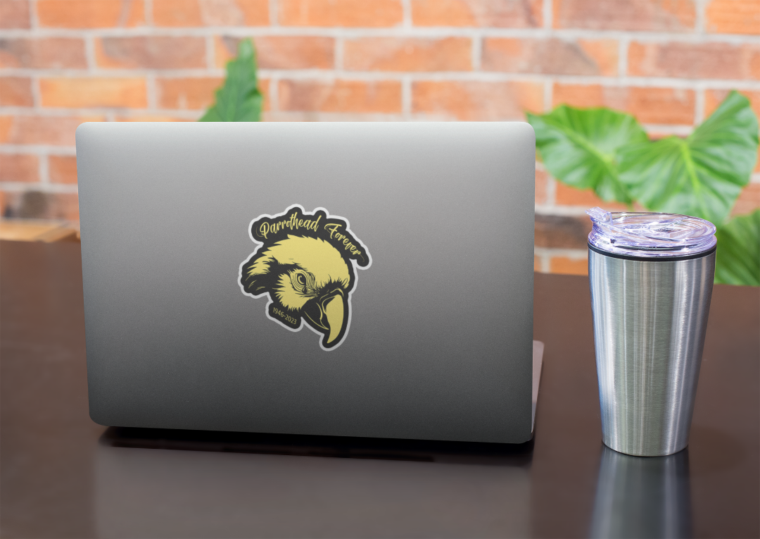 Jimmy Buffett Decal Stickers - Parrotheads Forever Decal for Laptops