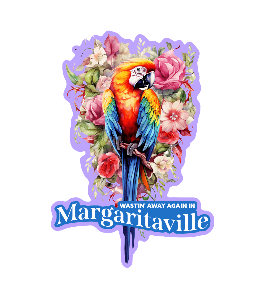 Jimmy Buffett Sticker Decal - Lavender