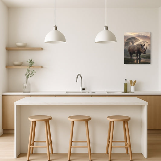 Steampunk Wildlife Predawn Metal Wall Art - Unique Decor Statement - Metal Wall Art Print