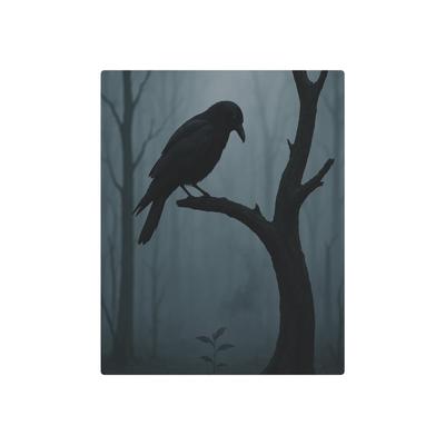 Explore the Cinematic Crow Print Metal Wall Art - Hyderabad Jungle Theme