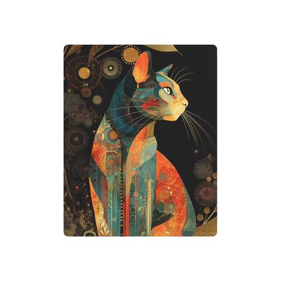 Meet the Remarkable Jeweled Space Cat Metal Wall Art - A Unique Blend of Contemporary and Feline Design